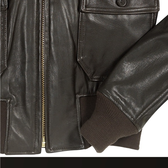 Men’s Brown REAL Leather jacket Size Small NWT - Picture 3 of 16